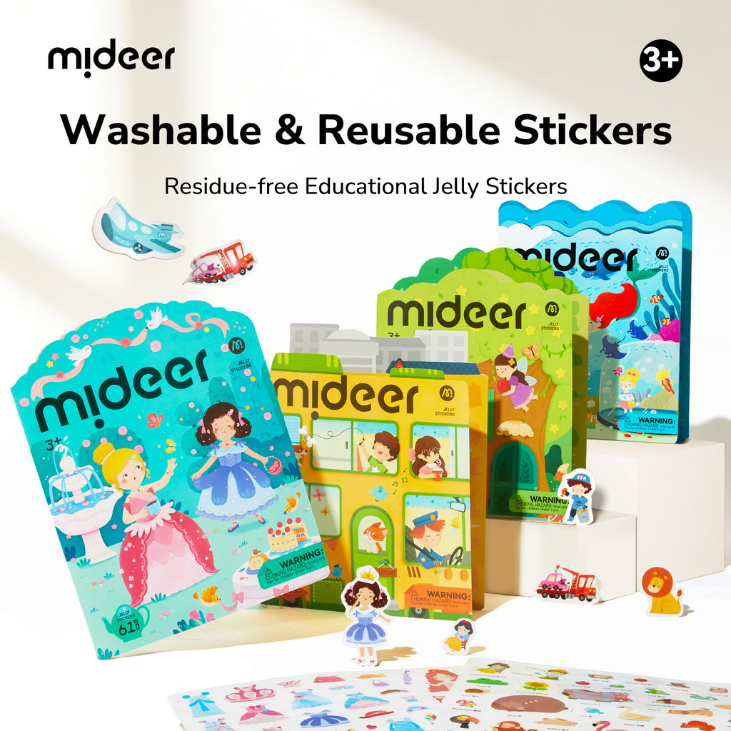 Reusable Jelly Stickers - The Bustling Traffic