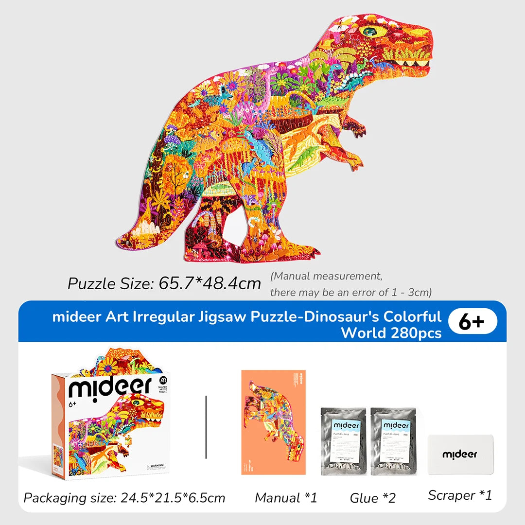 Shaped Artist Puzzle - Dinosaur World