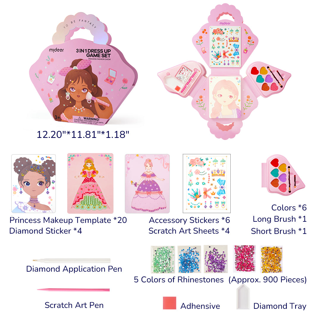 3-in-1 Dress Up Game Set - Princess Fashion Show