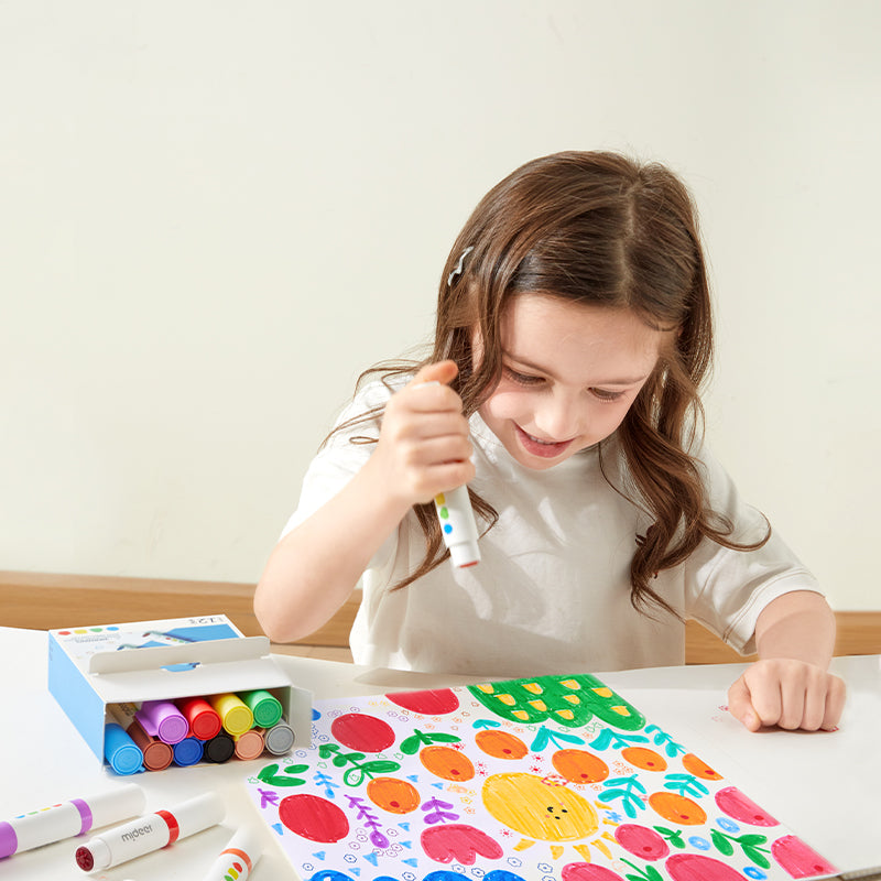 Round - Tip Stamper Washable Marker - 6 colors