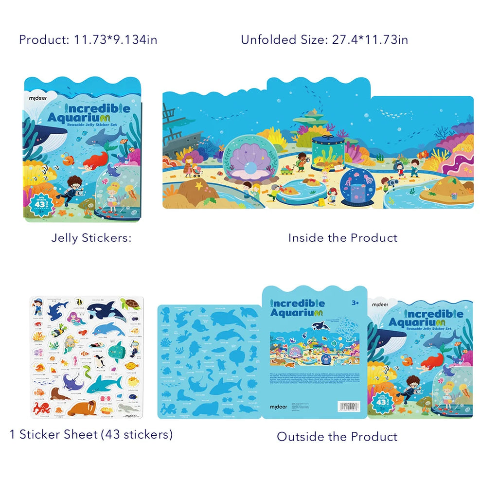 Reusable Jelly Stickers - Incredible Aquarium