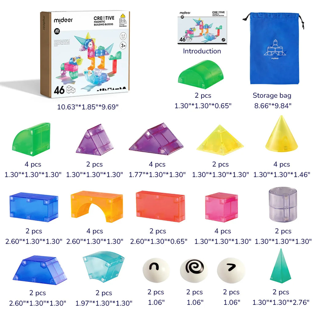 Creative Magnetic Building Blocks - 46 PCS