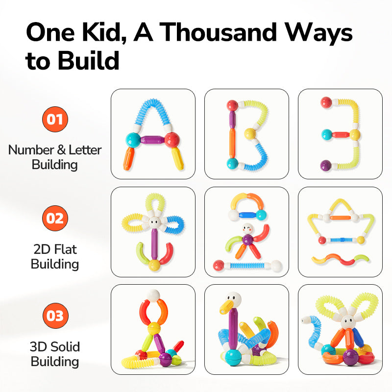 Rainbow Magnetic Building Sticks - 26 PCS