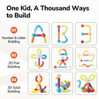 Rainbow Magnetic Building Sticks - 26 PCS