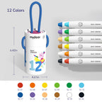 Refillable Silky Crayons - Colorful Bucket, 12 Colors