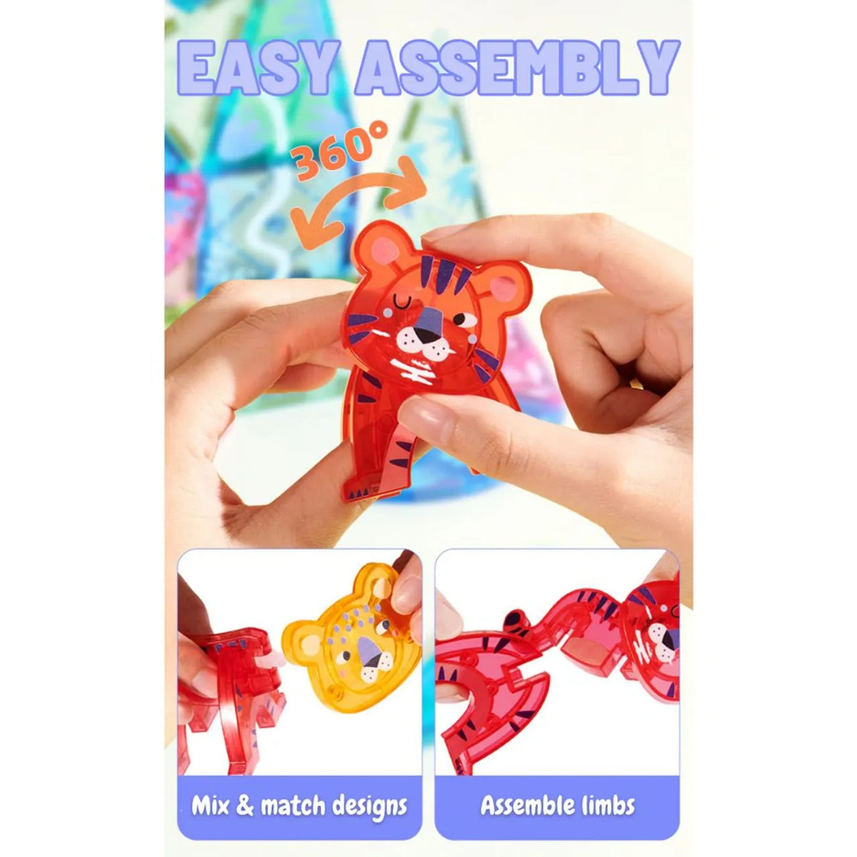 Colorful Magnetic Tiles - Wonderful Forest (40 PCS)
