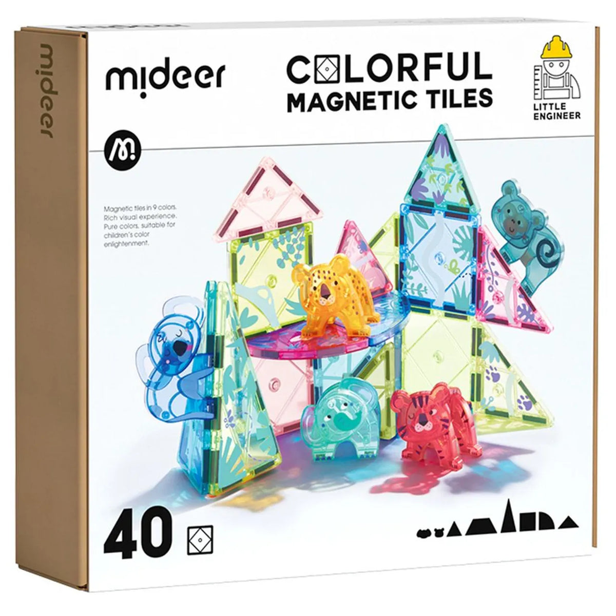 Colorful Magnetic Tiles - Wonderful Forest (40 PCS)