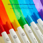 Refillable Silky Crayons - Colorful Bucket, 12 Colors