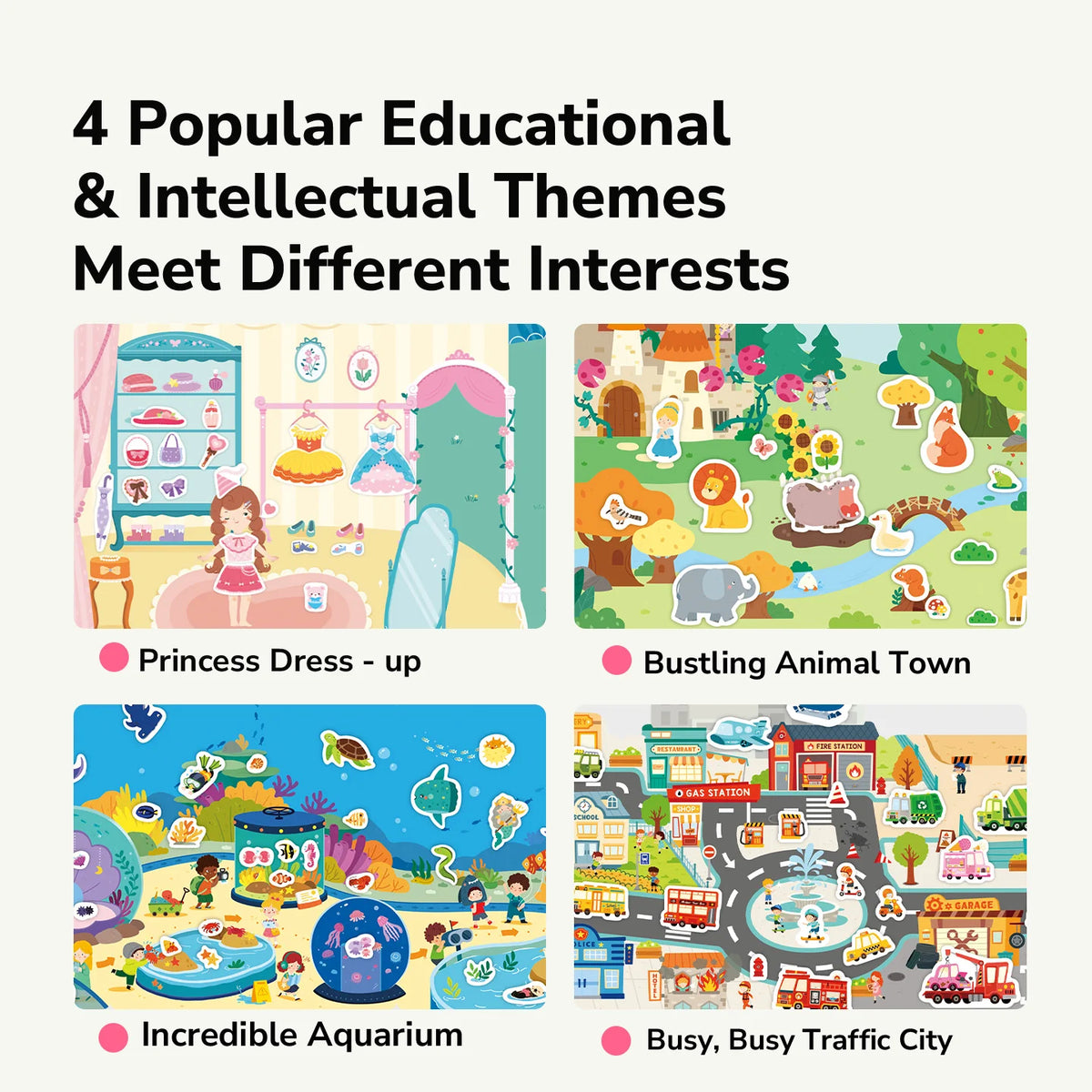 Reusable Jelly Stickers - The Busy Animal Town