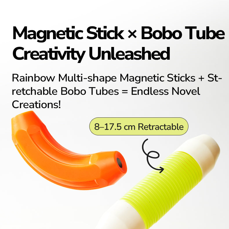 Rainbow Magnetic Building Sticks - 26 PCS