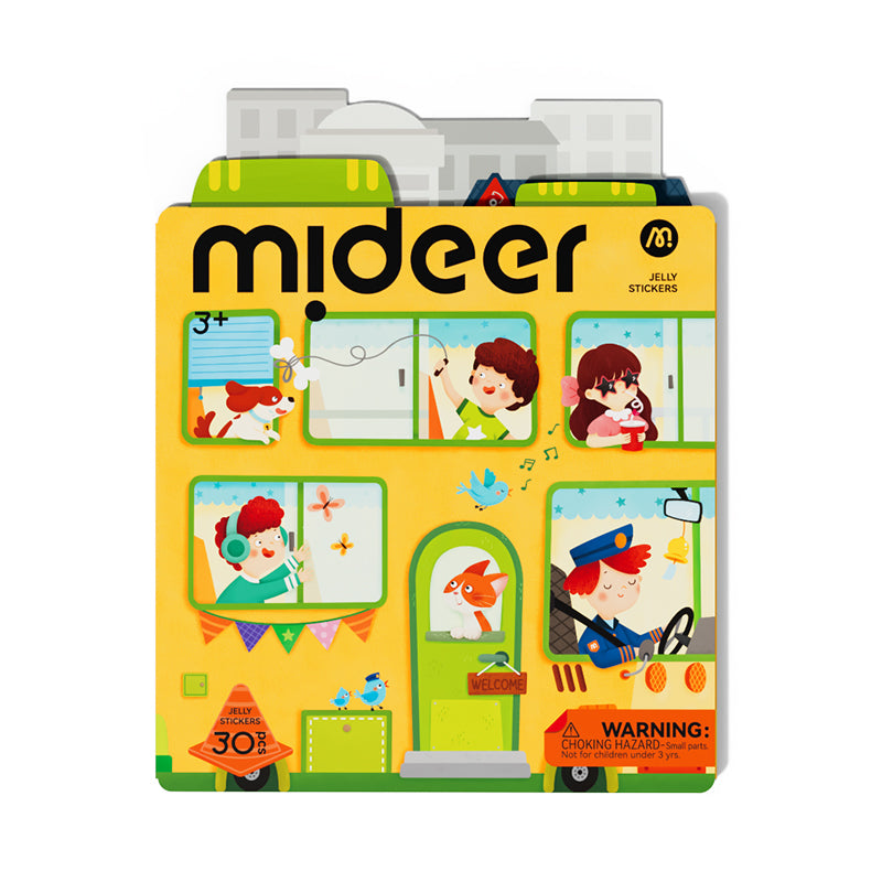 Reusable Jelly Stickers - The Bustling Traffic