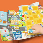 Reusable Jelly Stickers - The Bustling Traffic