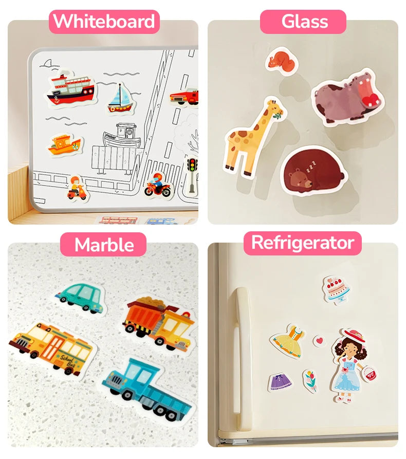 Reusable Jelly Stickers - The Busy Animal Town