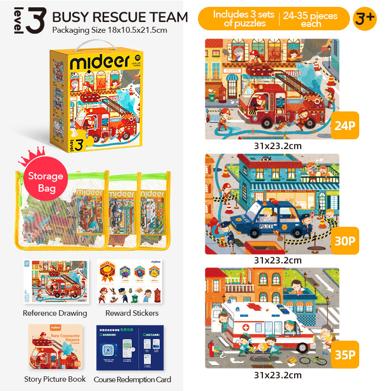 Level Up! Puzzle - Level 3: Busy Busy Rescue Team
