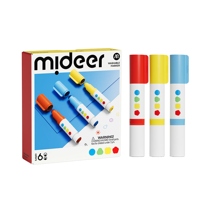 Round - Tip Stamper Washable Marker - 6 colors