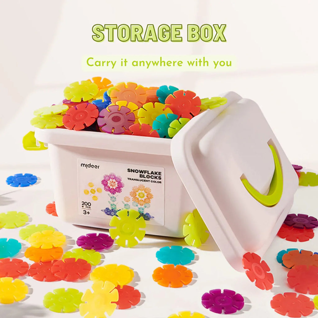 Translucent Color Snowflake Blocks - 200 pcs