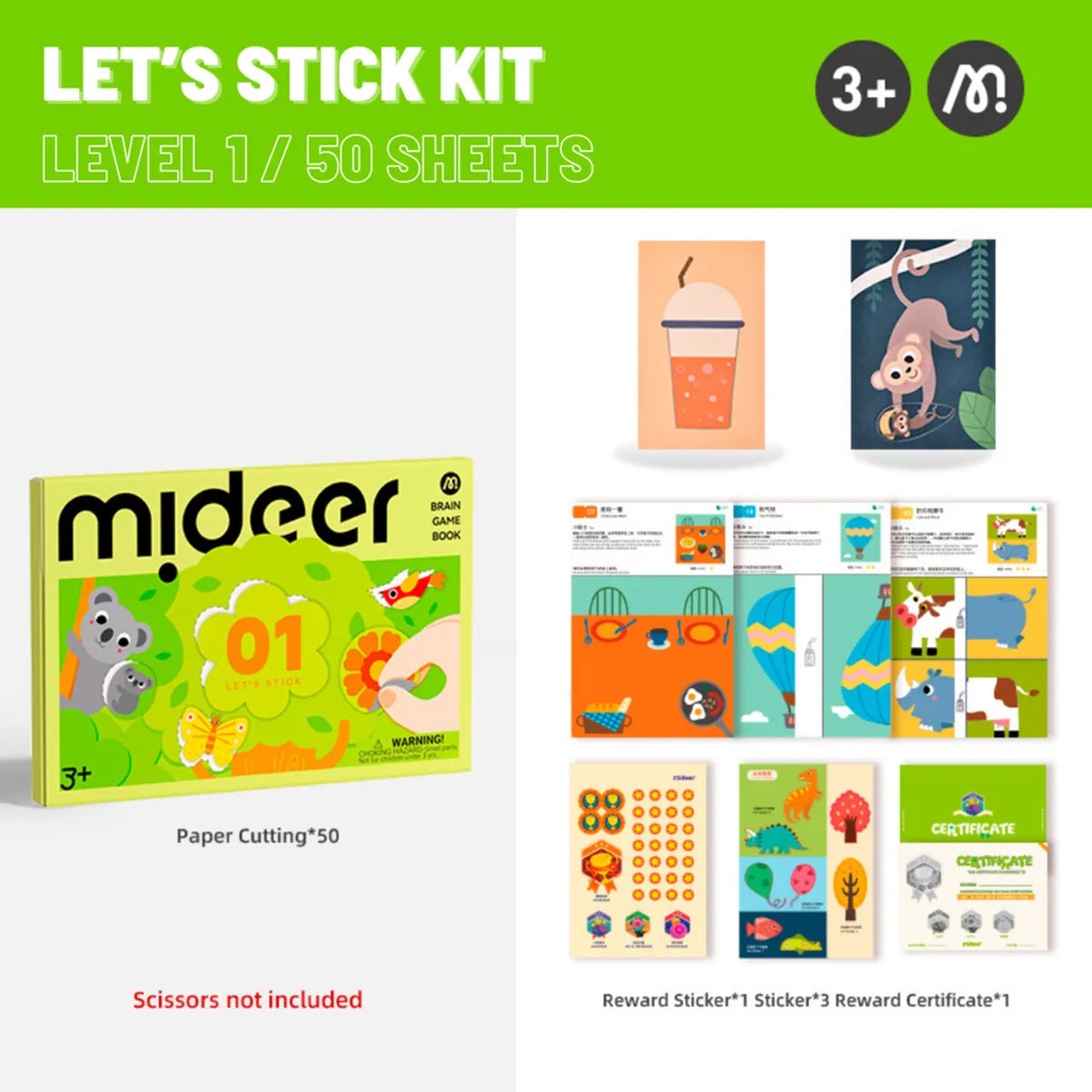 Level Up! Brain Gamebook - Let's Stick Level 1