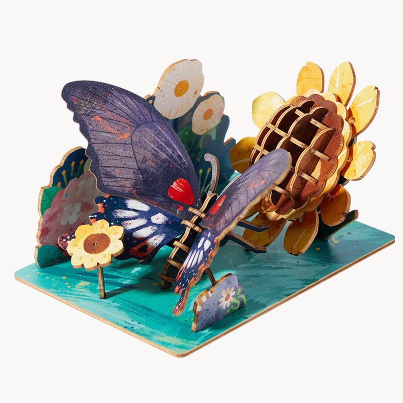 Wooden 3D Puzzle - Butterfly