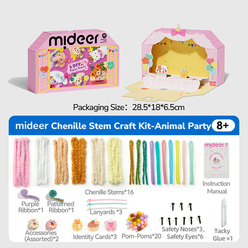 Chenille Stem Craft Kit - Animal Party